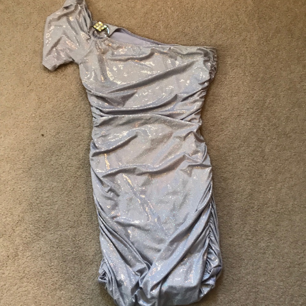 Sparkly Lavender Mini Dress